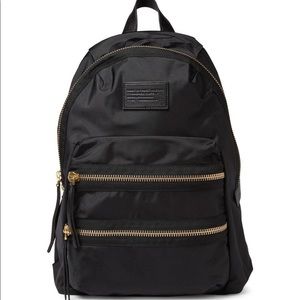 Marc By Marc Jacobs Black Backpack with Gold Accents